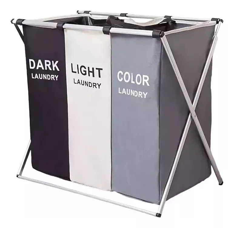 Miniatura 4 de Cesto Canasto Tela Ropa Sucia 3 Comparti